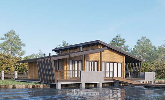 100-007-П Проект бани из бревен Сочи | Проекты домов от House Expert