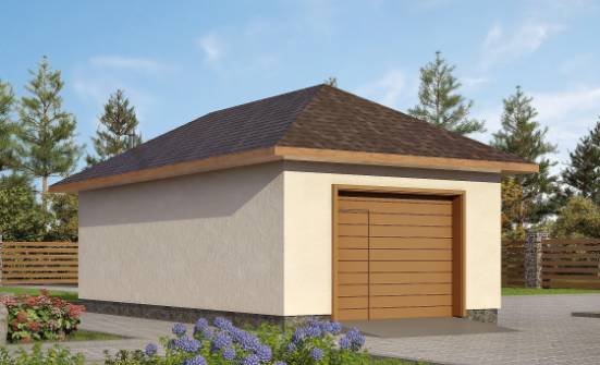 040-001-П Проект гаража из керамзитобетонных блоков Сочи | Проекты одноэтажных домов от House Expert
