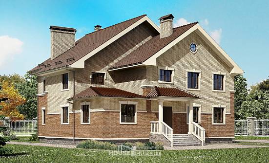 300-004-Л Проект двухэтажного дома, большой коттедж из блока Сочи | Проекты домов от House Expert
