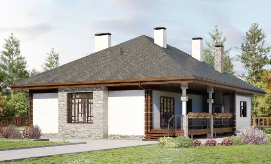 135-003-П Проект одноэтажного дома, классический домик из арболита Сочи | Проекты домов от House Expert