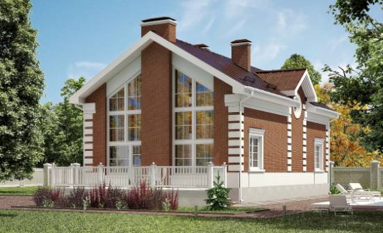 160-009-П Проект двухэтажного дома мансардой, компактный дом из арболита Сочи | Проекты домов от House Expert