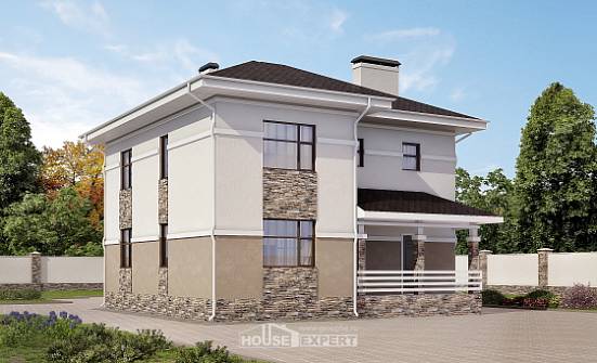 150-014-П Проект двухэтажного дома, доступный дом из твинблока Сочи | Проекты домов от House Expert