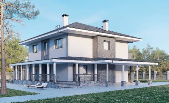 250-004-Л Проект двухэтажного дома, классический загородный дом из газобетона Сочи | Проекты домов от House Expert