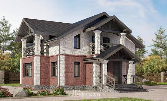 160-014-Л Проект двухэтажного дома, скромный домик из арболита Сочи | Проекты домов от House Expert