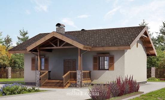 090-002-Л Проект одноэтажного дома, компактный домик из кирпича Сочи | Проекты домов от House Expert