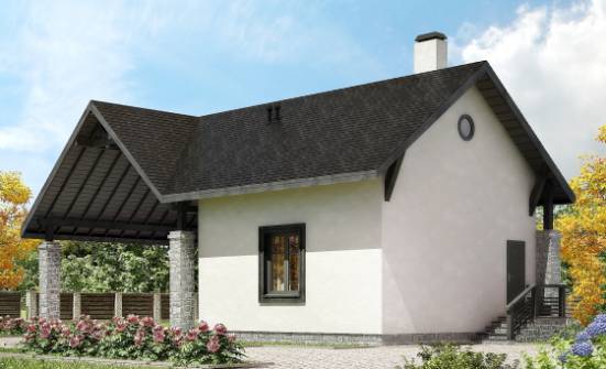 060-001-П Проект двухэтажного дома мансардой и гаражом, крохотный домик из пеноблока Сочи | Проекты домов от House Expert
