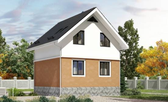 100-005-Л Проект трехэтажного дома с мансардой, современный дом из твинблока Сочи | Проекты домов от House Expert