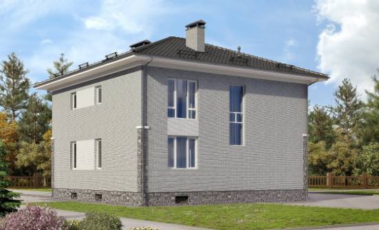 275-004-П Проект трехэтажного дома и гаражом, просторный коттедж из кирпича Сочи | Проекты домов от House Expert