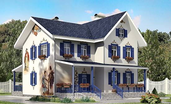 180-003-П Проект двухэтажного дома, бюджетный загородный дом из кирпича Сочи | Проекты домов от House Expert