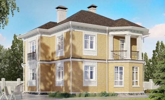 160-001-Л Проект двухэтажного дома, недорогой загородный дом из блока Сочи | Проекты домов от House Expert