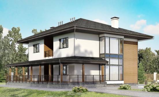 245-001-П Проект двухэтажного дома, современный дом из блока Сочи | Проекты домов от House Expert