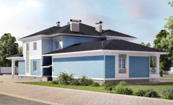 620-001-П Проект трехэтажного дома, гараж, просторный домик из поризованных блоков Сочи | Проекты домов от House Expert