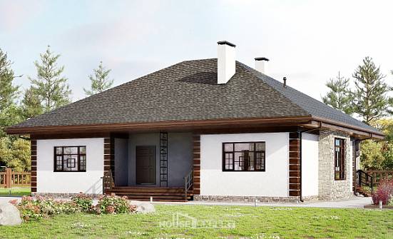 135-003-П Проект одноэтажного дома, классический домик из арболита Сочи | Проекты домов от House Expert