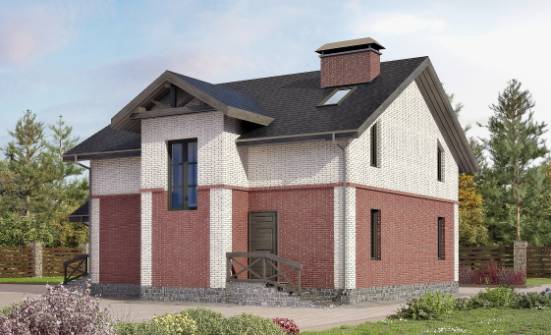 160-014-Л Проект двухэтажного дома, скромный домик из арболита Сочи | Проекты домов от House Expert