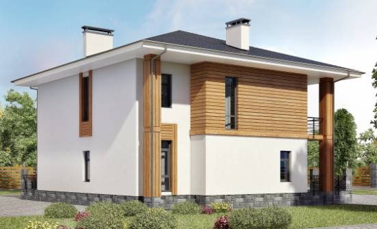 180-015-П Проект двухэтажного дома, скромный коттедж из твинблока Сочи | Проекты домов от House Expert