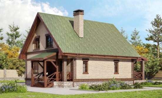 160-011-П Проект двухэтажного дома с мансардой, бюджетный домик из керамзитобетонных блоков Сочи | Проекты домов от House Expert