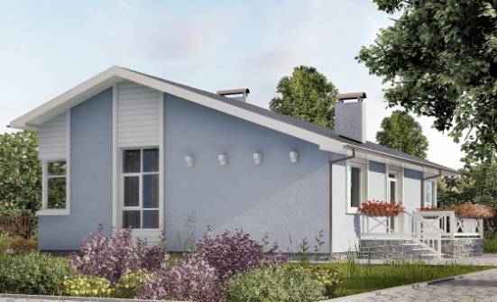 110-003-Л Проект одноэтажного дома, компактный домик из газосиликатных блоков Сочи | Проекты домов от House Expert