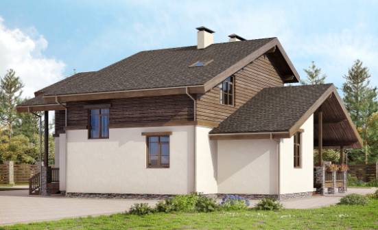210-006-Л Проект двухэтажного дома с мансардой, уютный коттедж из кирпича Сочи | Проекты домов от House Expert