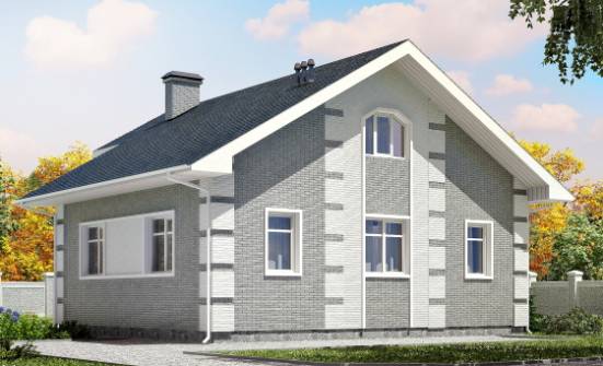 115-001-Л Проект двухэтажного дома с мансардой, простой коттедж из газобетона Сочи | Проекты домов от House Expert