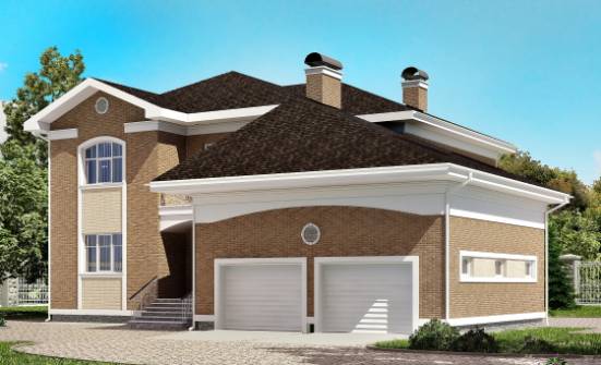 335-002-П Проект двухэтажного дома, гараж, красивый домик из кирпича Сочи | Проекты домов от House Expert