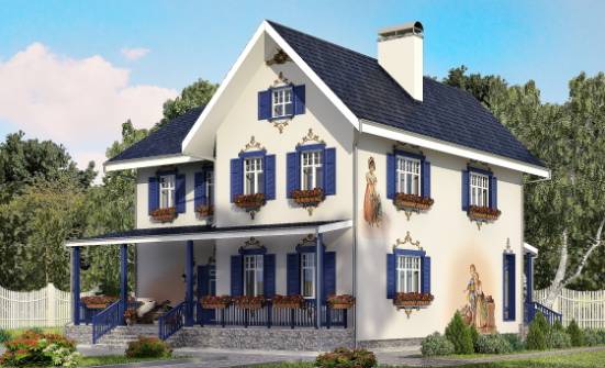 180-003-П Проект двухэтажного дома, бюджетный загородный дом из кирпича Сочи | Проекты домов от House Expert