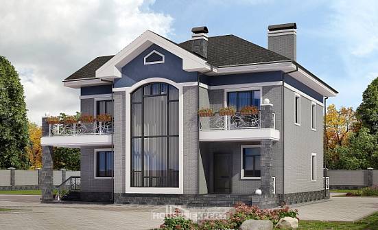 200-006-Л Проект двухэтажного дома, простой дом из кирпича Сочи | Проекты домов от House Expert