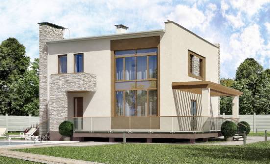 185-001-П Проект двухэтажного дома, классический коттедж из поризованных блоков Сочи | Проекты домов от House Expert