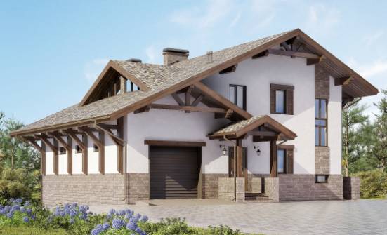 305-002-П Проект трехэтажного дома с мансардой, уютный загородный дом из кирпича Сочи | Проекты домов от House Expert