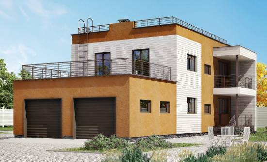 180-012-П Проект двухэтажного дома и гаражом, современный домик из кирпича Сочи | Проекты домов от House Expert