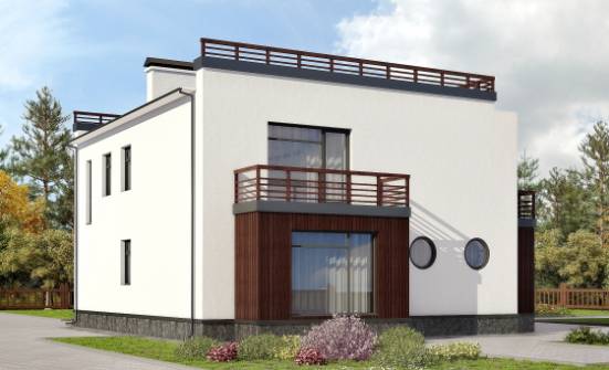 215-002-П Проект двухэтажного дома, красивый загородный дом из пеноблока Сочи | Проекты домов от House Expert