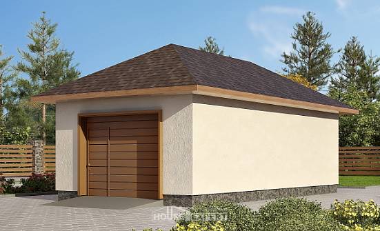 040-001-П Проект гаража из керамзитобетонных блоков Сочи | Проекты домов от House Expert