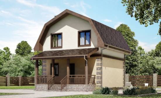 070-004-П Проект двухэтажного дома с мансардой, красивый дом из газобетона Сочи | Проекты домов от House Expert