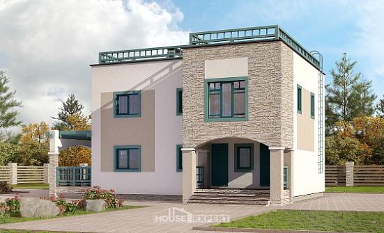 150-010-П Проект двухэтажного дома, современный домик из кирпича Сочи | Проекты домов от House Expert