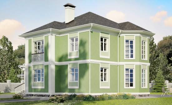 170-001-Л Проект двухэтажного дома, гараж, бюджетный коттедж из керамзитобетонных блоков Сочи | Проекты домов от House Expert