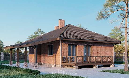 070-006-Л Проект одноэтажного дома, доступный загородный дом из блока Сочи | Проекты домов от House Expert