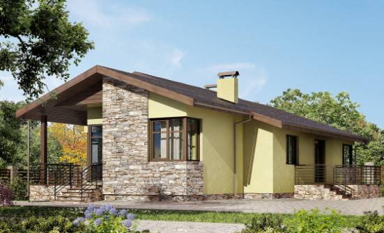 130-007-Л Проект одноэтажного дома, экономичный домик из пеноблока Сочи | Проекты домов от House Expert