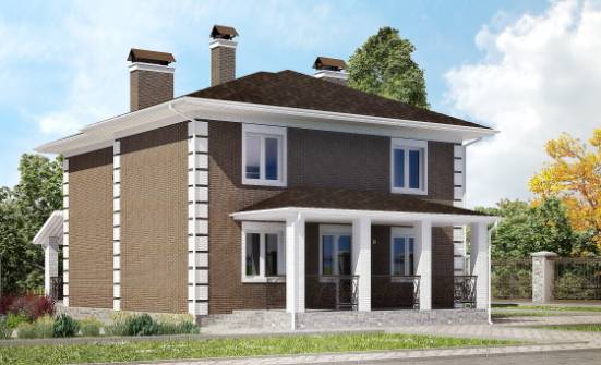 185-002-П Проект двухэтажного дома, компактный домик из газобетона Сочи | Проекты домов от House Expert