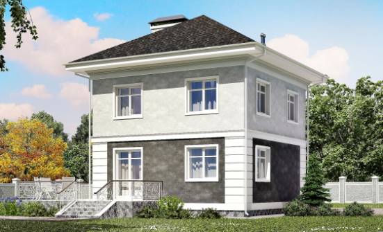 090-003-П Проект двухэтажного дома, скромный коттедж из теплоблока Сочи | Проекты домов от House Expert