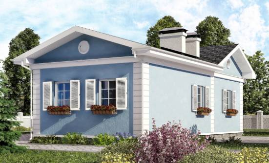 090-004-П Проект одноэтажного дома, доступный домик из газобетона Сочи | Проекты одноэтажных домов от House Expert