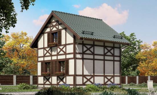 060-002-П Проект двухэтажного дома мансардой, махонький коттедж из дерева Сочи | Проекты домов от House Expert
