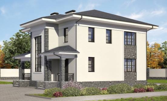 155-011-П Проект двухэтажного дома, доступный дом из пеноблока Сочи | Проекты домов от House Expert