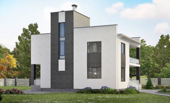 225-001-П Проект двухэтажного дома, уютный коттедж из теплоблока Сочи | Проекты домов от House Expert