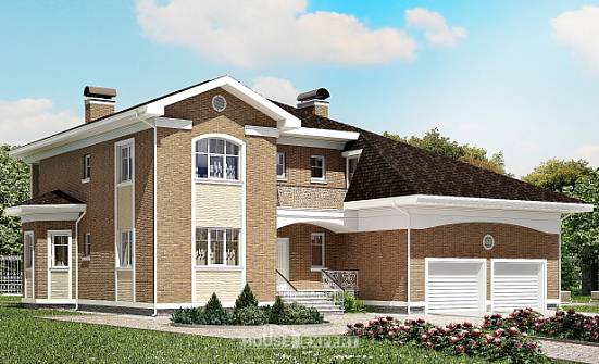 335-002-П Проект двухэтажного дома, гараж, красивый домик из кирпича Сочи | Проекты домов от House Expert