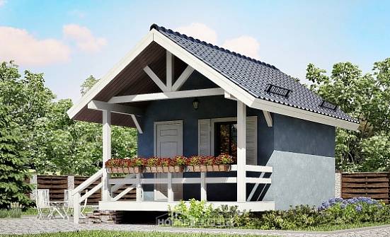 020-001-Л Проект одноэтажного дома, дешевый загородный дом из бревен Сочи | Проекты домов от House Expert