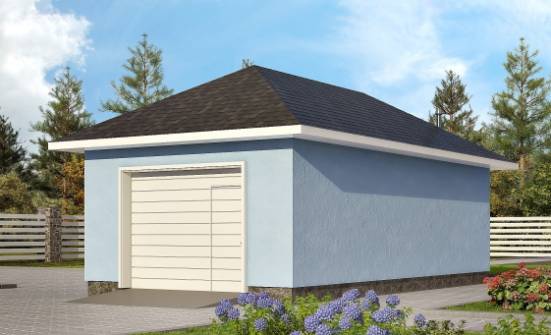 040-001-Л Проект гаража из блока Сочи | Проекты одноэтажных домов от House Expert