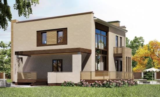 220-003-Л Проект двухэтажного дома и гаражом, красивый дом из газосиликатных блоков Сочи | Проекты домов от House Expert