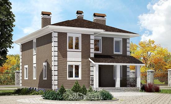 185-002-П Проект двухэтажного дома, компактный домик из газобетона Сочи | Проекты домов от House Expert
