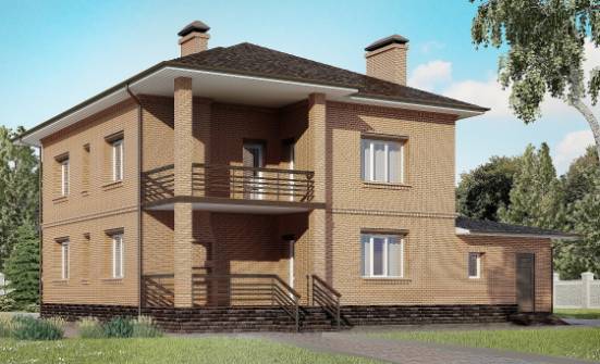 245-003-Л Проект двухэтажного дома, гараж, уютный коттедж из кирпича Сочи | Проекты домов от House Expert