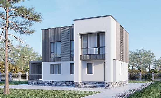 150-017-П Проект двухэтажного дома, бюджетный коттедж из поризованных блоков Сочи | Проекты домов от House Expert