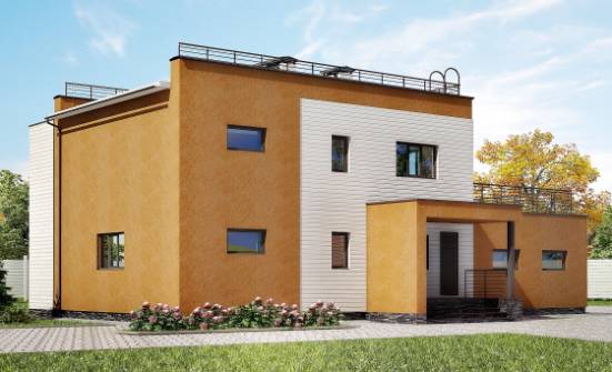 180-012-П Проект двухэтажного дома и гаражом, современный домик из кирпича Сочи | Проекты домов от House Expert
